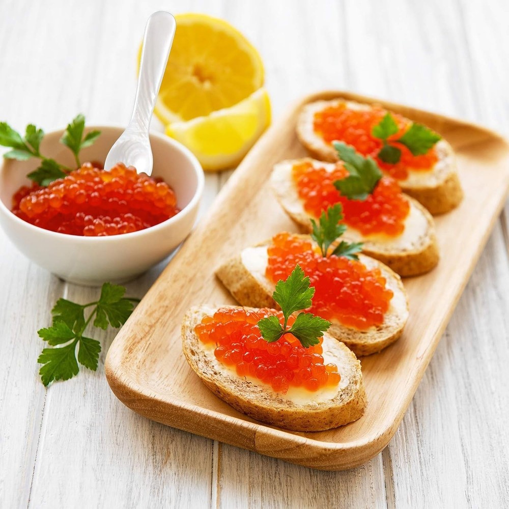 Handcrafted Round Handle Caviar Spoons - 2.75 Inch