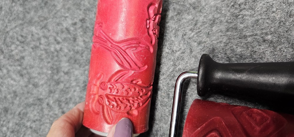Decorative Paint Roller Pattern Embossed Texture Painting Tools for Wall Rubber
