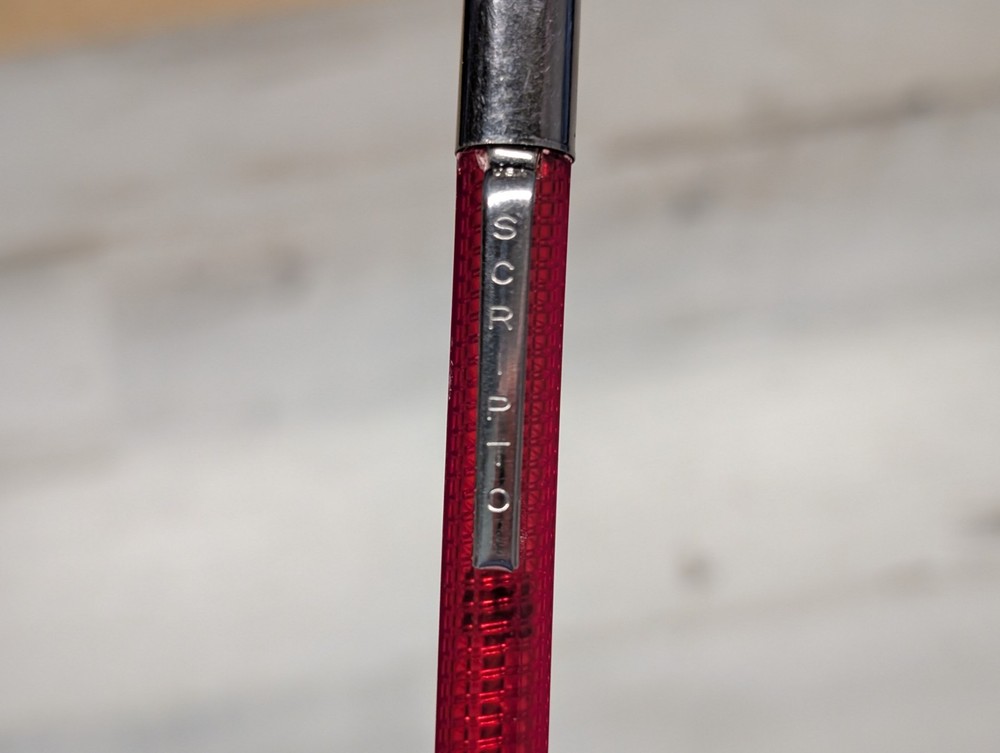 2 Vintage Scripto Red Translucent Twist Mechanical Pencil Pair