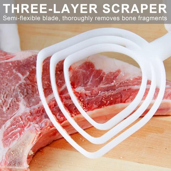 BOLEX Professional Bone Dust Scraper, Square Meat Scraper,White Poly Scraper ...