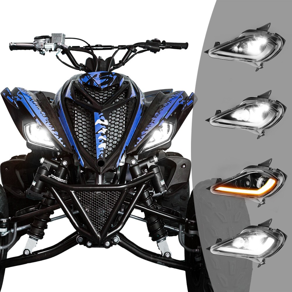 For 2006-2025 YAMAHA YFZ 450 RAPTOR 350 700 700R LED Headlights Set Head Lamps