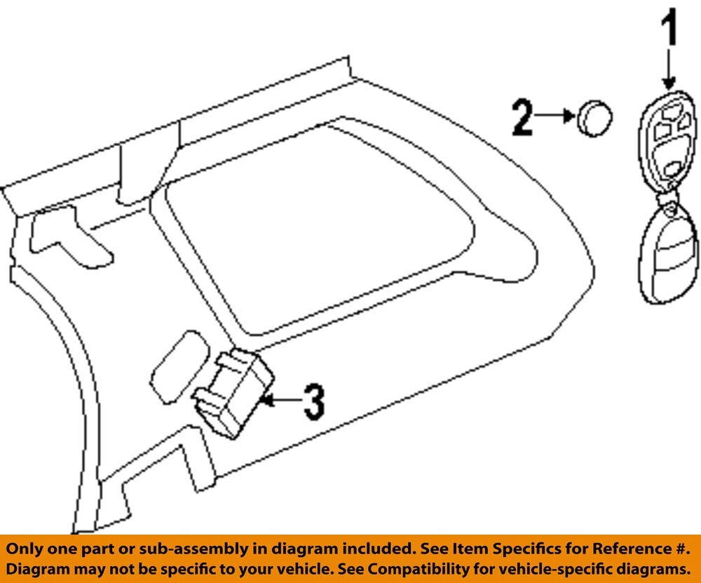 GM OEM 09-17 Acadia Electrical Keyless Entry Components-Transmitter 22936099