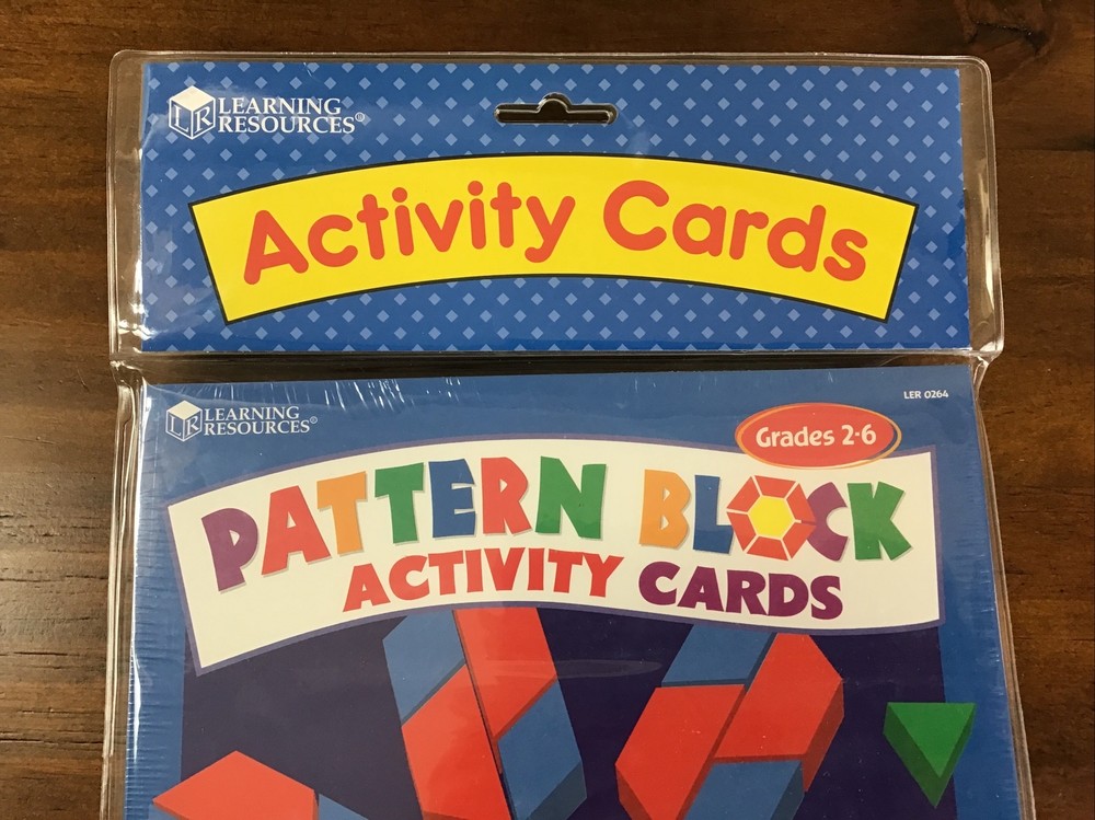 NEW Learning Resources Pattern Block Activity Cards 36 Grades 2-6 Teachers Guide