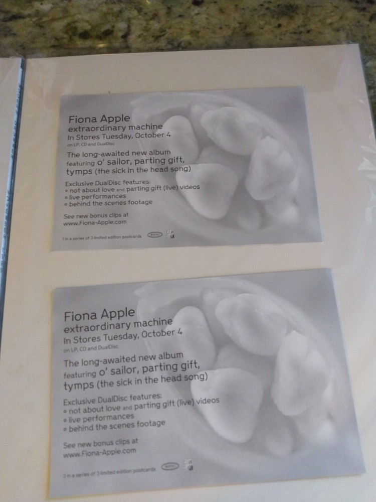 fiona apple advertising cards - brand new
