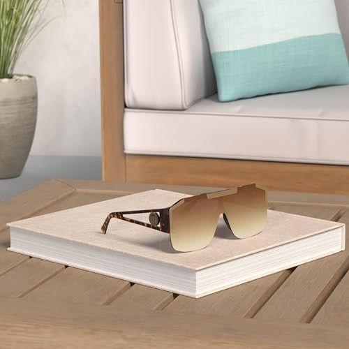 Square Oversized Sunglasses Flat Top 72 Millimeters Leopard/Brown Gradient