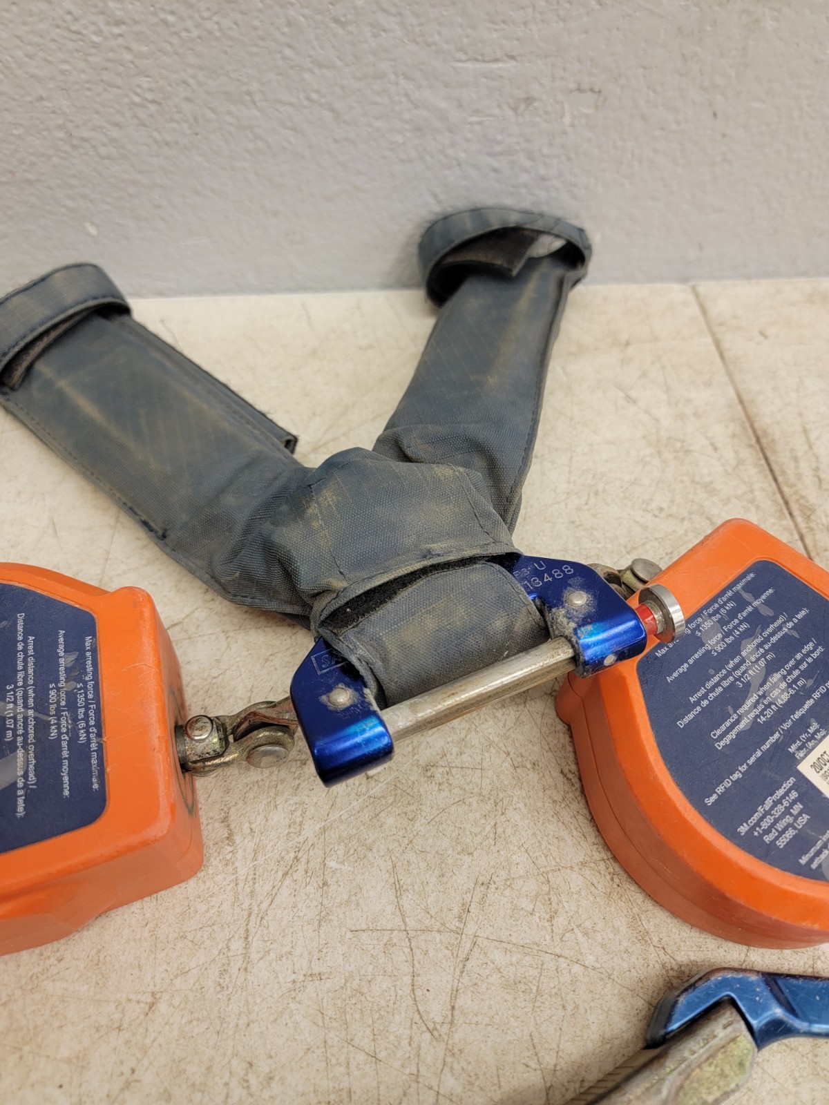 3M DBI SALA NANO-LOK 8' EDGE 3500231 DUAL LEG SELF RETRACTING LIFELINE LANYARD👁