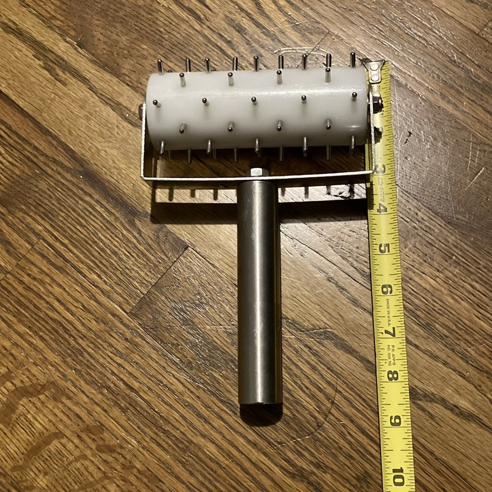 Dough Roller Docker w Steel Handle, Heavy Duty
