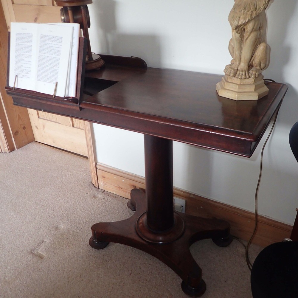 Antique Mahogany Extending (height) Double sided Reading table