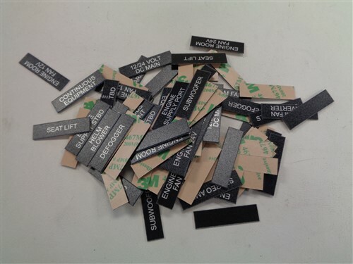 BREAKER / SWITCH PANEL SELF ADHESIVE LABELS MARINE BOAT