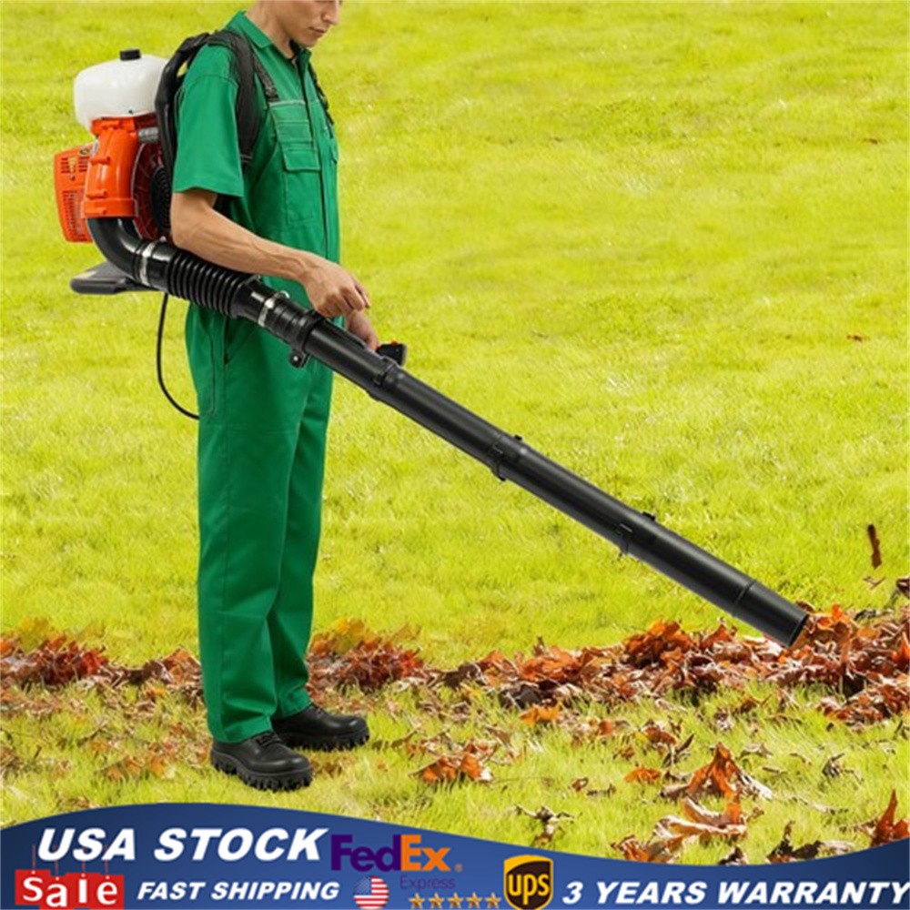 2-stroke Leaf Blower Tool Manual Gasoline Power Backpack Dust Blowing Machine