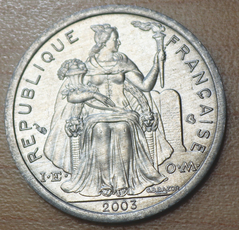 2003 French Polynesia 1 Franc Unc.