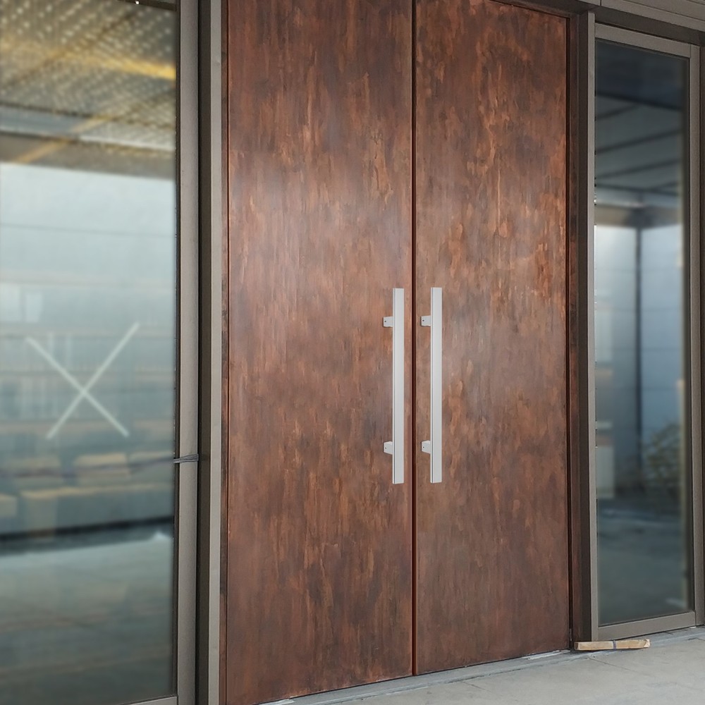 Stainless Steel Double Sided Push Pull Door Handle, H-shaped Door Pull Handle