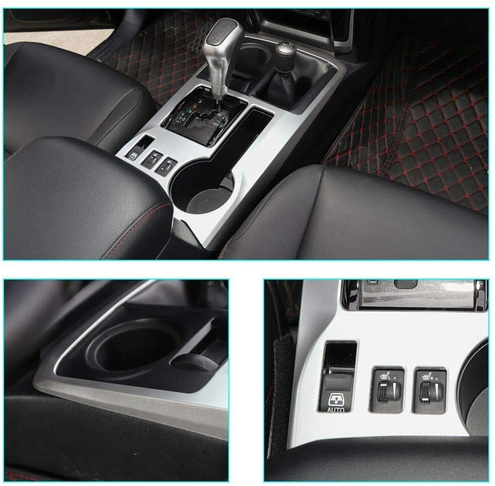 Gear Shifter Panel Trim Frame ABS for 4Runner 2010-2019 Silver 1Pcs a