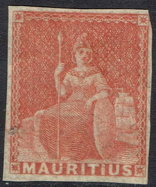 MAURITIUS 1858 BRITANNIA (6D) IMPERF
