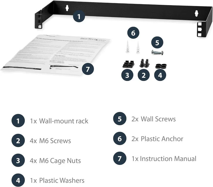 Hinged Wall Mount Patch Panel Bracket 19" Swing Rack 4" Deep Network Equipment