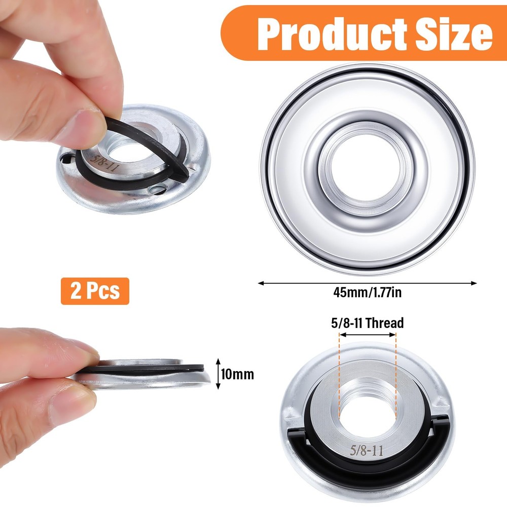 Angle Grinder Flange Nuts with 5/811 Inch Thread Quick Release Nut Metal Angl...