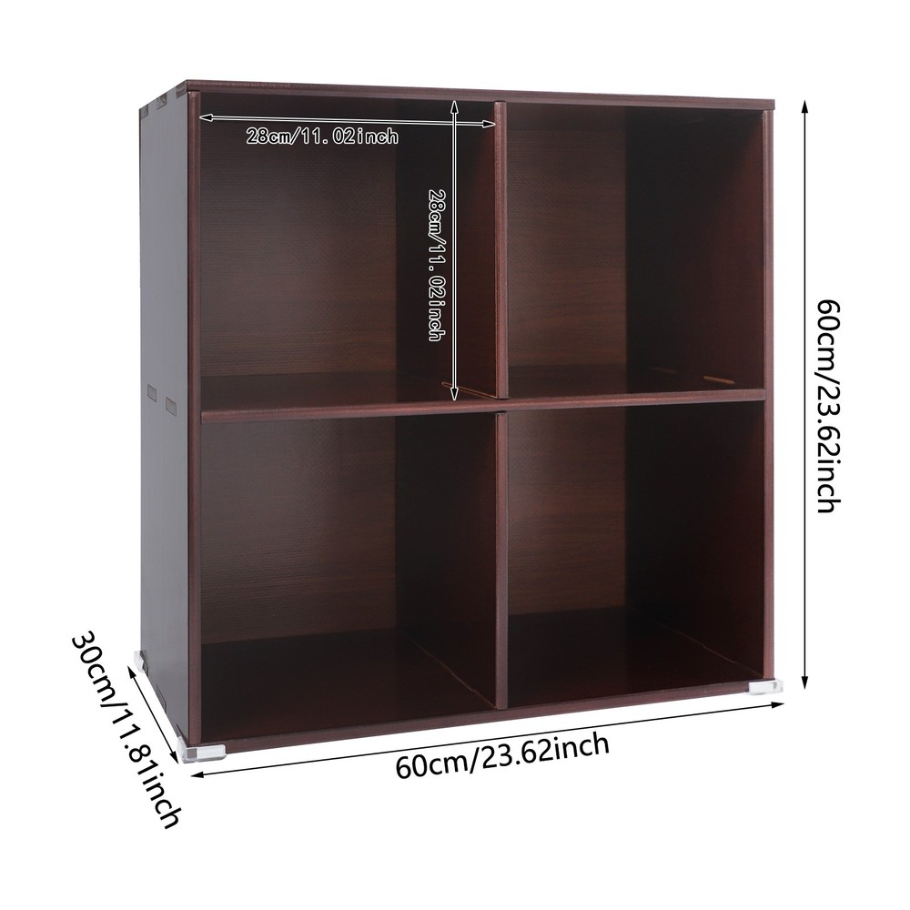 Small Cube Bookshelf Bookcase Shelf Tier Book Storage Vertical & Horizontally