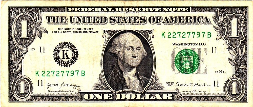 $1 2017 Fancy Serial K22727797B