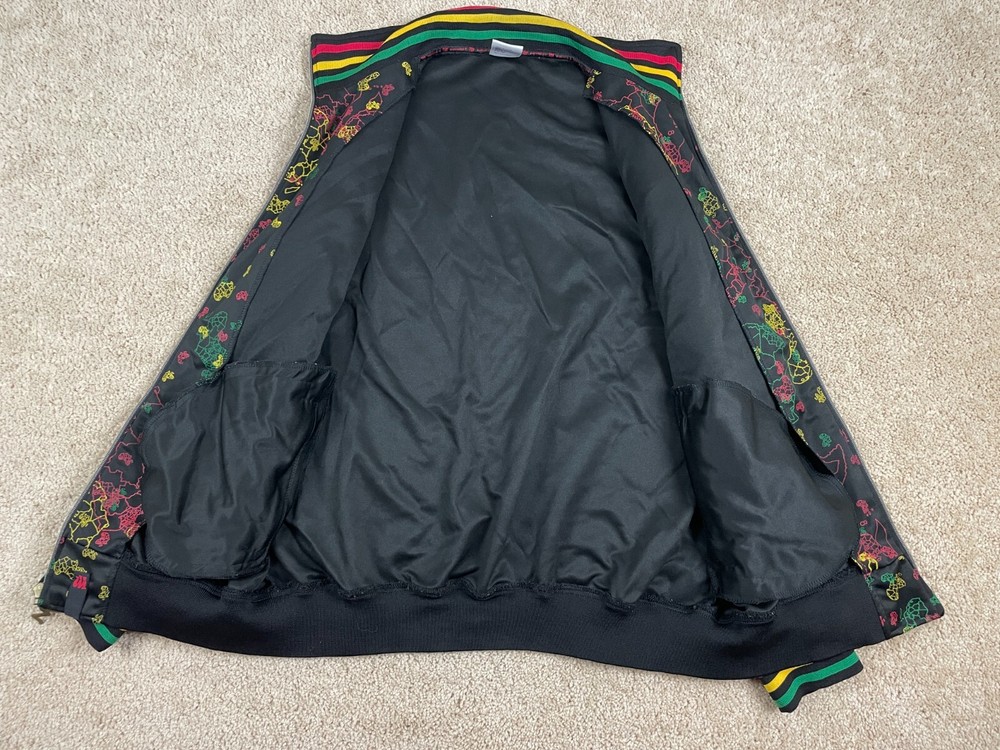 Mukawear Track Jacket Mens Large Full Zip Ribbed Cuff Lined Pockets Multicolor