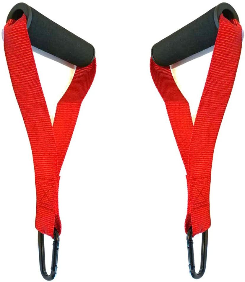 Heavy-Duty Gym Handle Attachments - Red for Cable Machines