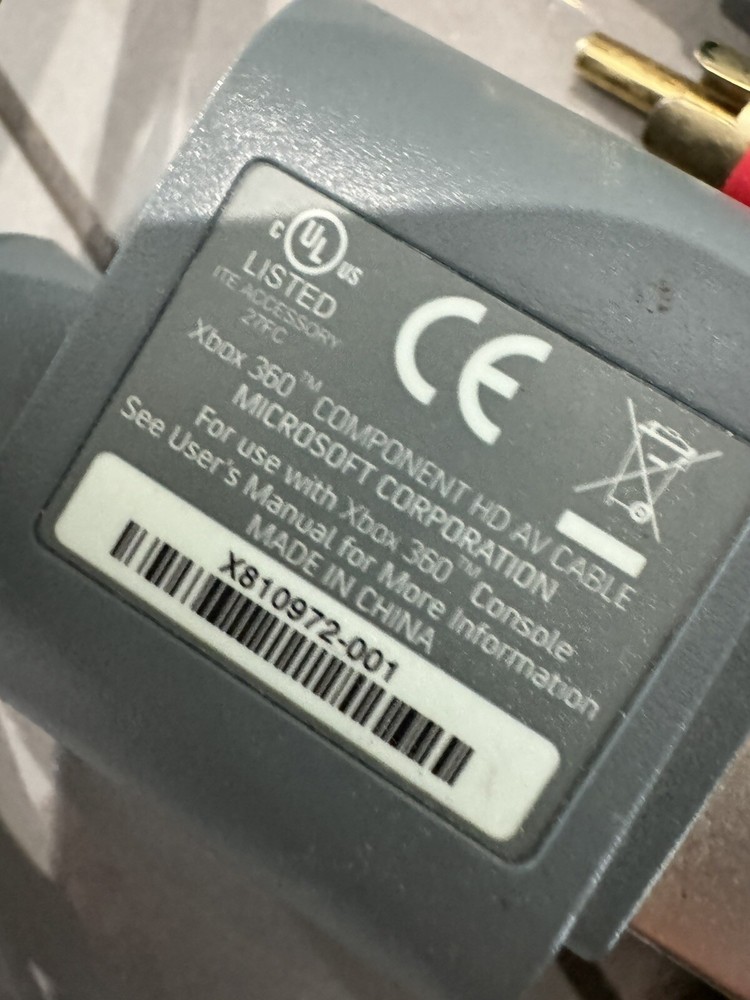 Original Xbox 360 HD Component Av Cable