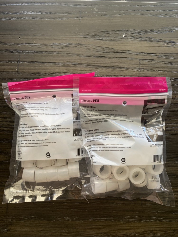 2 Pack Apollo PEX A 1/2 in. Expansion Sleeves