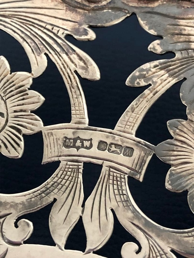 Mappin & Webb Solid Silver Pierced & Carved Comport Dish