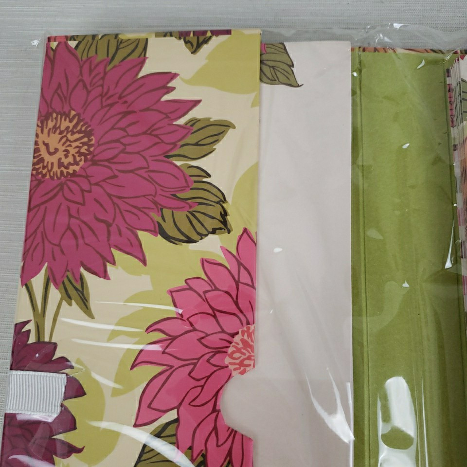 Vera Bradley Note Card Folio Hello Dahlial Flower Pattern Stickers Envelopes