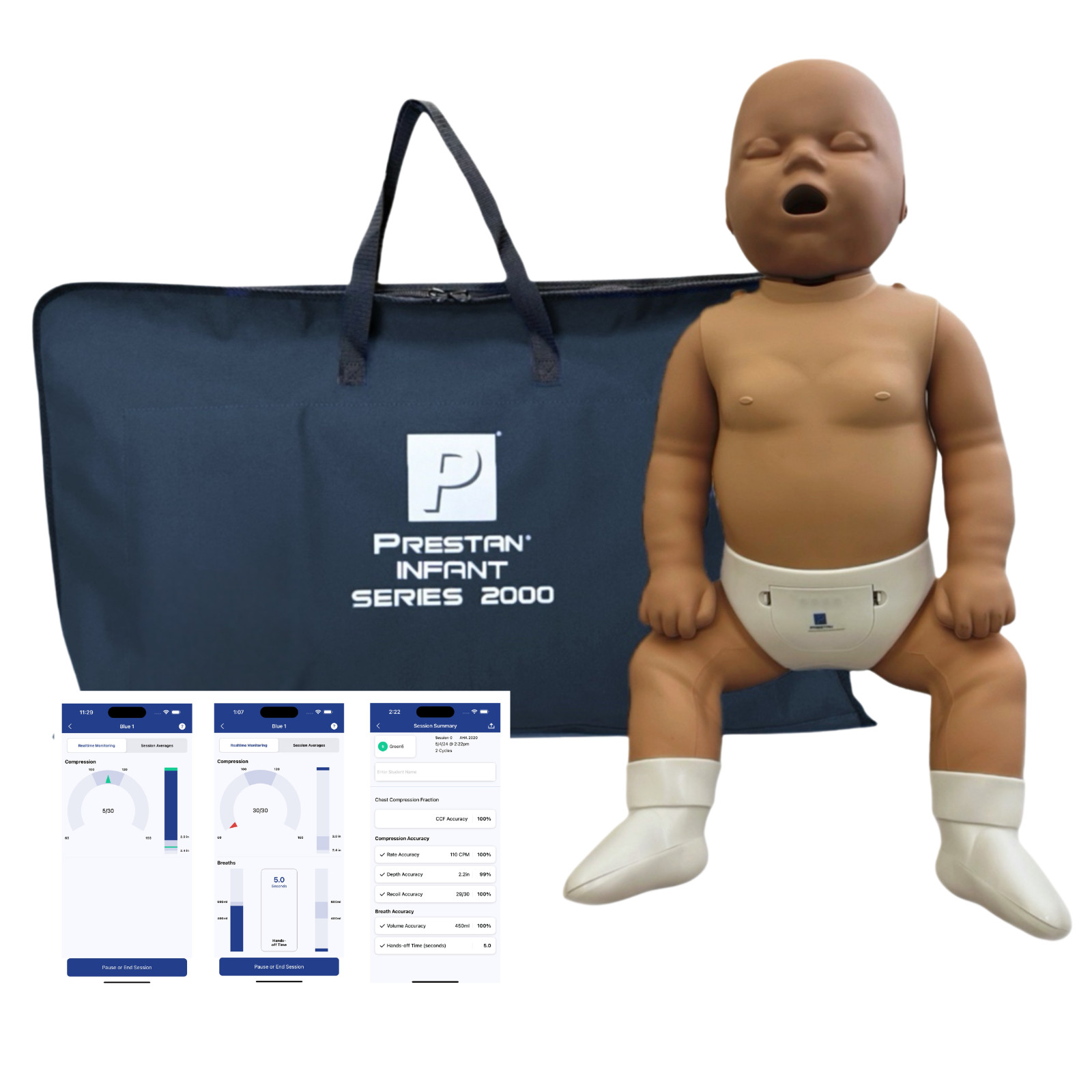 PRESTAN Professional Infant Series 2000 Manikin,  Single Dark Tone