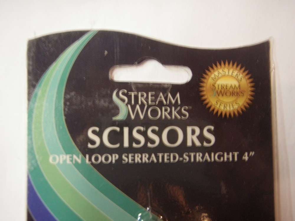 Open Loop Serrated Fly Tying Scissors 4" New