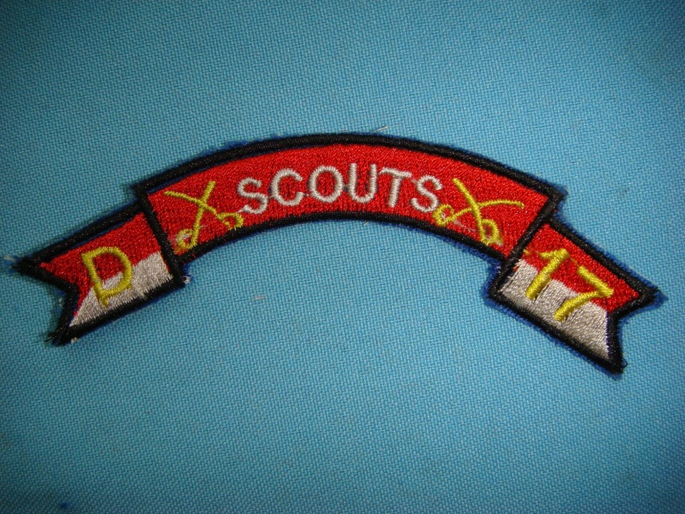 VIETNAM WAR SCROLL PATCH, US D TROOP SCOUTS 17th CAVALRY REGIMENT