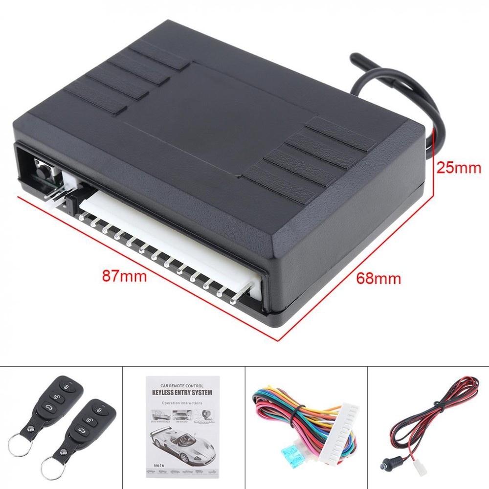 Car Alarm Auto Remote Control Central Locking Door Lock Kit Keyless Entry System