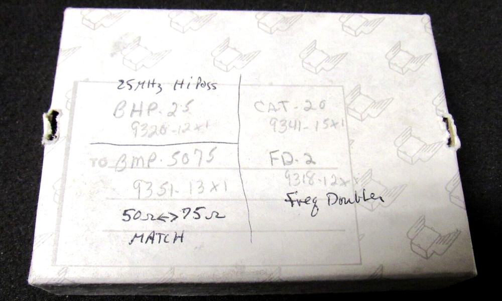 In Line High Pass Filter Mini Circuits Model FD-2 25 megahertz Hi Pass