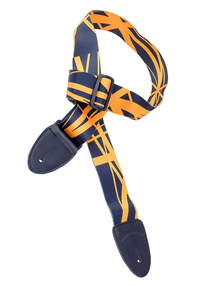 Walker & Williams TS-85 Orange & Black Guitar Strap