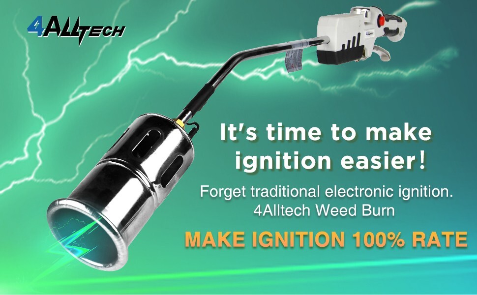 Propane Torch Weed Burner Kit with Battery Electric Pulse Ignition Flame Thrower