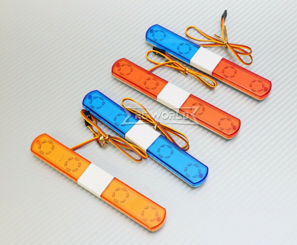 1/10 POLICE LIGHTS Top Light Bar MULTI FUNCTION For RC Vehicles - BLUE -