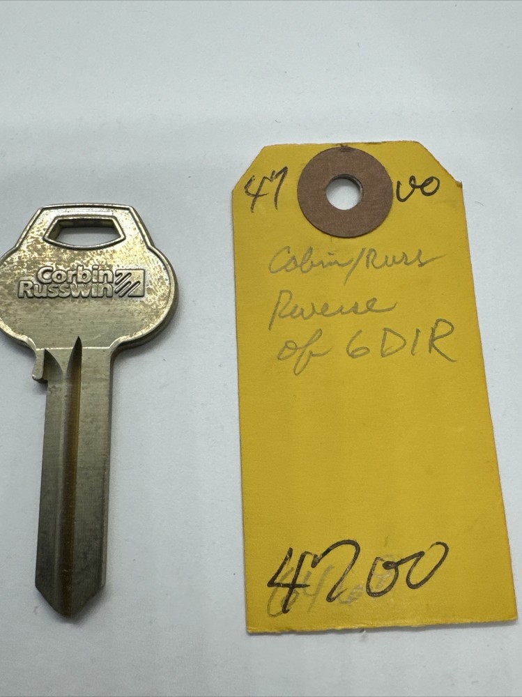 Corbin Russwin 6DIR Uncut Key Blank - NOS