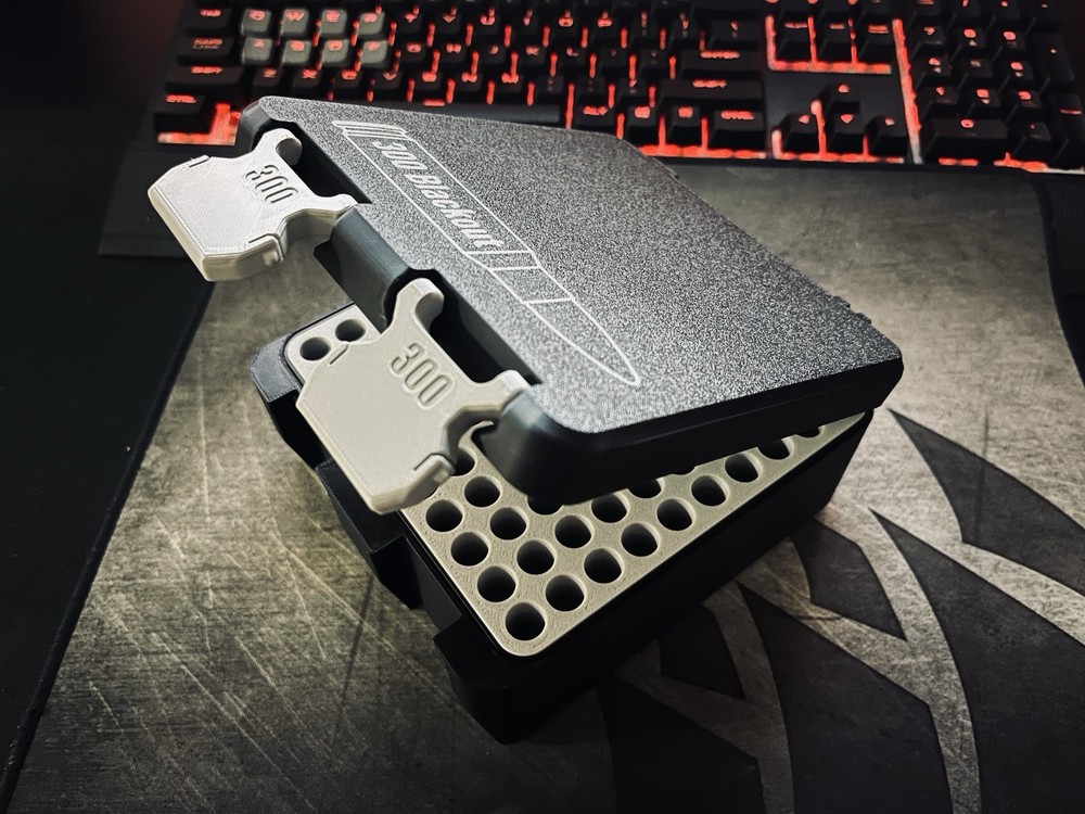 .300 Black Caliber 81 Rounds Ammunition Storage 3D Printed Container