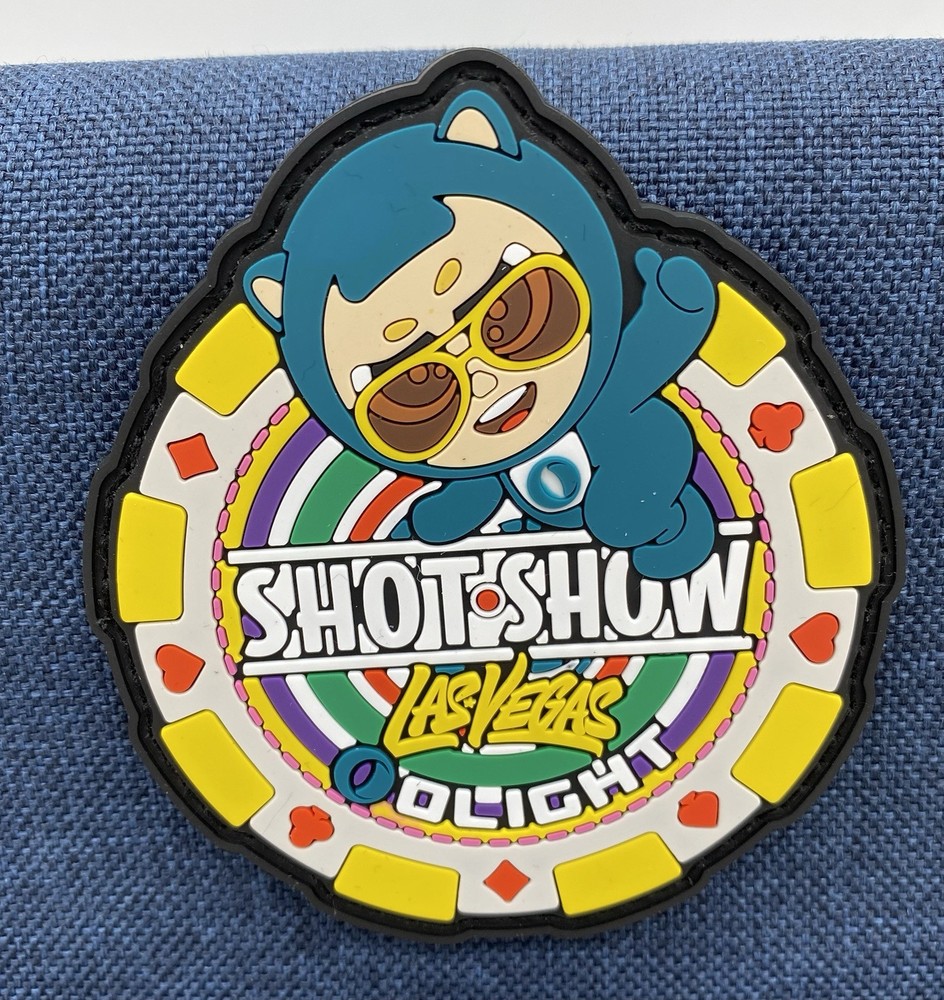 SHOT 💥 Show 2026 Olight "Crazy Poker Chip" PVC patch, Hook & Loop, NEW!