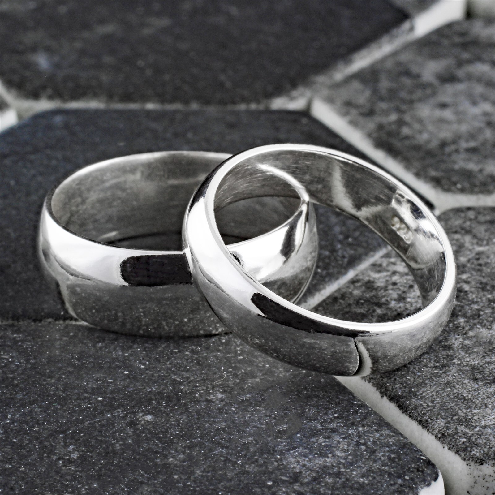 Guaranteed 925 Sterling Silver Plain Polished Wedding Band Ring Men's Women's