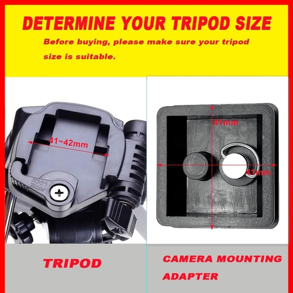 Durable 2-Pack 41mm Tripod Quick Release Plates - Compatible with Major Brands