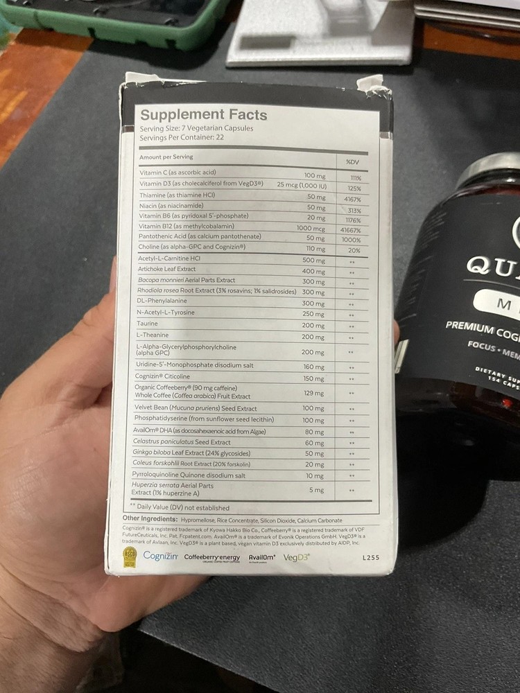 Qualia Mind Focus Memory Cognitive Support 154 Capsules