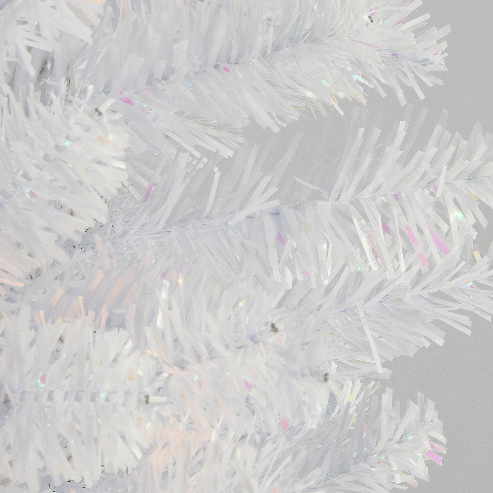 3 ft. Tinsel Collection White Iridescent Tree