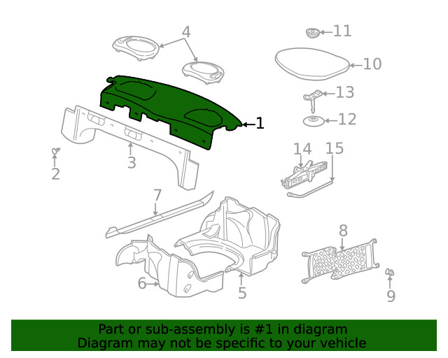 Genuine GM Pkg Tray Trim 22616735
