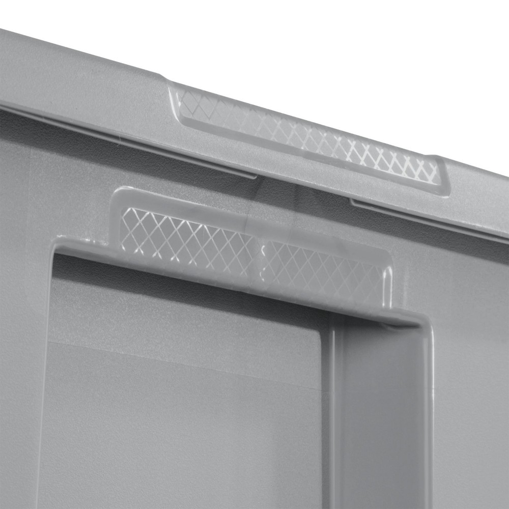 Sterilite Large Storage Bin - 18 Gallon Plastic Container w/ Snap-On Lid, Gray