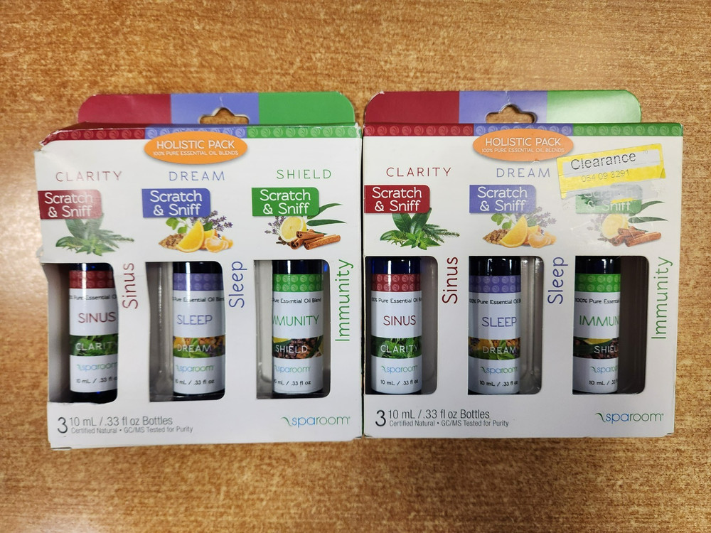 2 Pk: sparoom Holistic Essential Oils Pack-Sinus/Sleep/Immunity    - E15E