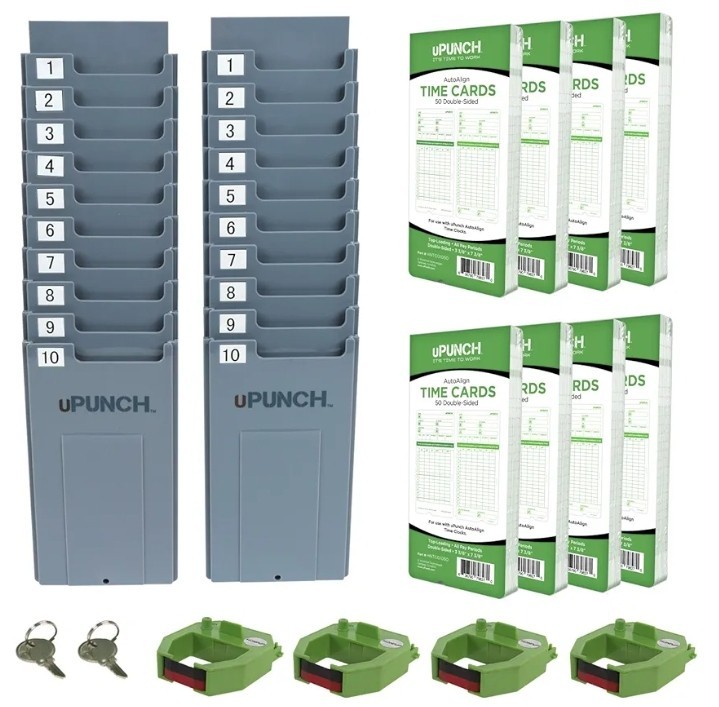 uPunch HN3540 Complete Small Business Start-Up Kit: AutoAlign Time Clock System