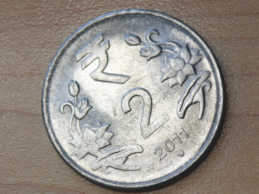 2011 India 2 Rupees Noida Mint