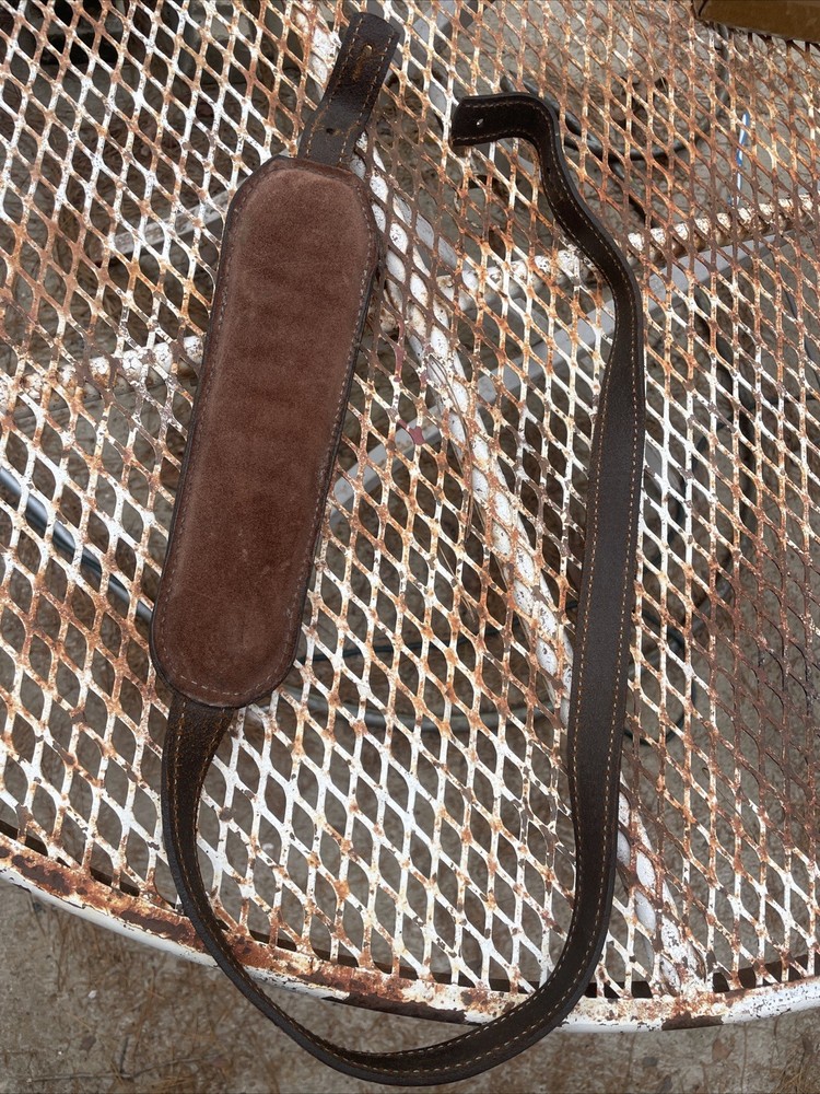 Hunter Rifle Padded Sling Deer Acorn Pattern, Tooled Leather