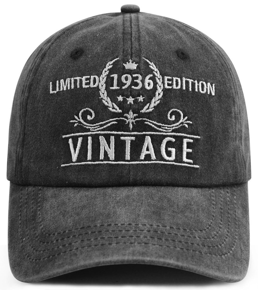 90th Birthday Decorations Baseball Cap, Funny Embroidered One Size, Black